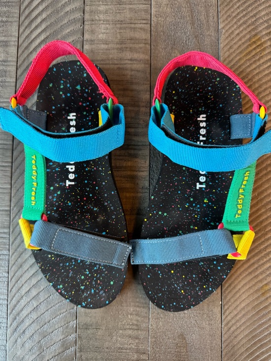 Teddy Fresh Combat Ready Warrior Colorblock Strap Retro Sandals Men’s Size 8 main image 11